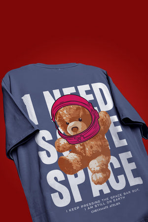 NEED SPACE OVERSIZED T-SHIRT